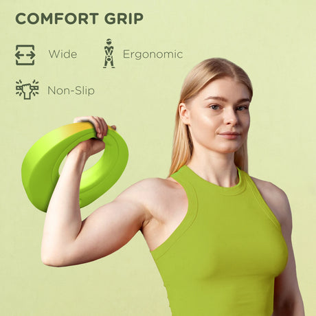 SPORTNOW 8kg Kettlebell, Kettle Bell with Wide Handle for Home Gym, Weight Lifting, Strength Training, Green