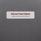 HOMCOM Set of Two Velvet-Feel Lotus Bar Stools - Grey