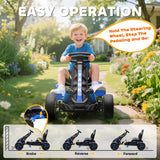 AIYAPLAY Pedal Go Kart for Kids Aged 3-6 Years, with Freewheel System, Brake, EVA Anti-Slip Wheels, Blue