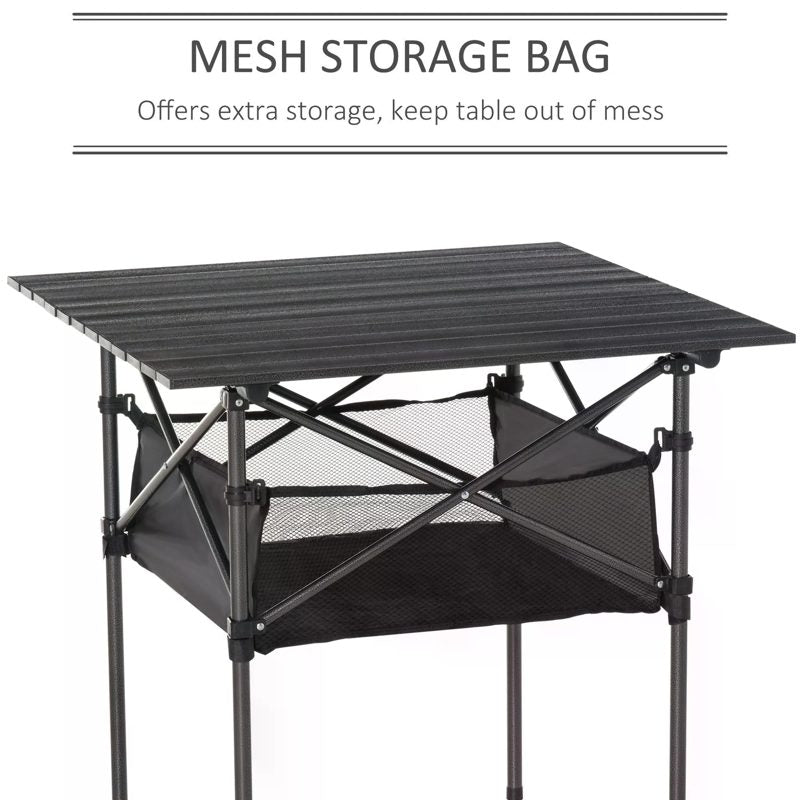 Outsunny Outdoor Folding Camping Table W/ Storage Bag, Portable for Garden Beach Picnic