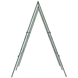 Outsunny Garden Cucumber Trellis for Climbing Plants, A-Frame Trellis Plant Support with Climbing Net, DIY Adjustable Cucumber Support Frame for Raised Bed, Vegetables, Flowers, Fruit, Green