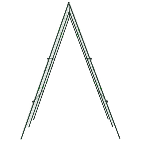 Outsunny Garden Cucumber Trellis for Climbing Plants, A-Frame Trellis Plant Support with Climbing Net, DIY Adjustable Cucumber Support Frame for Raised Bed, Vegetables, Flowers, Fruit, Green