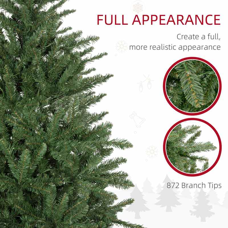 HOMCOM 6ft White Light Artificial Christmas Tree