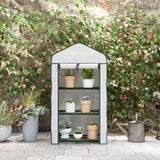 Outsunny Three-Tier Mini Greenhouse - White