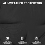 Outsunny Outdoor Chair Seat Cushions Set of 2, Garden Chair Cushions with 7cm Thick Foam & Ties, Black