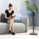 HOMCOM Pedestal Fan, Powerful Air Circulator, 12 Inch Floor Standing Fan with 3 Speed Settings, Oscillating Function for Bedroom, Home and Office, Grey