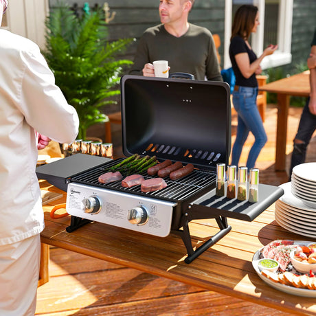 Outsunny Two-Burner Compact Gas Grill - Black