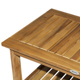 Outsunny 45 x 90cm Acacia Wood Two-Tier Garden Table