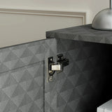 HOMCOM Sideboard with Adjustable Shelf, Freestanding Sideboard Storage Cabinet with Open Compartment and 2 Drawers, Grey