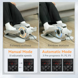 SPORTNOW Under Desk Elliptical Machine, Seated Pedal Exerciser, Mini Electric Elliptical Machine for Seniors with LCD Monitor, Remote Control and 10 Adjustable Speed, Quiet & Portable, White