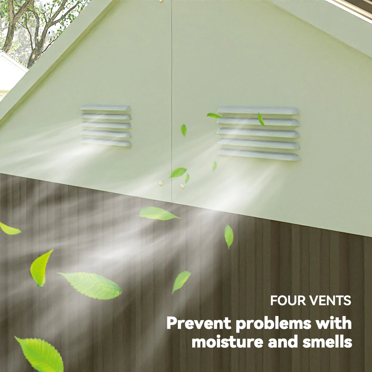 Outsunny 8 x 6 ft Galvanised Garden Shed, Outsoor Metal Storage Shed with Double Doors Window Air Vents for Patio, Lawn, Grey