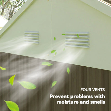 Outsunny 8 x 6 ft Galvanised Garden Shed, Outsoor Metal Storage Shed with Double Doors Window Air Vents for Patio, Lawn, Grey