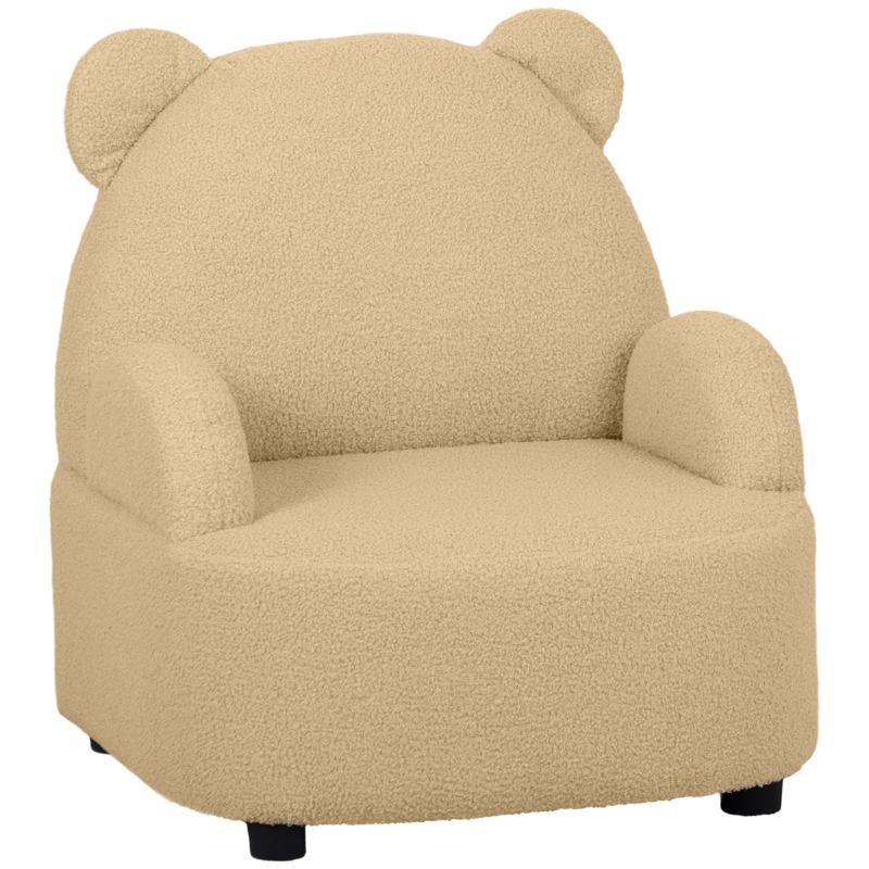 AIYAPLAY Kids Armchair, Bear Shaped Toddler Chair for Bedroom Playroom Living Room, Aged 18 Months to 3 Years - Khaki