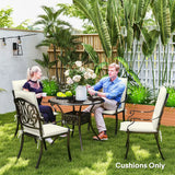 Outsunny Set of Four Padded Garden Seat Cushions - White
