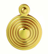 ESCUTCHEON - LOCK PROFILE QUEEN ANNE ROUND COVER FACE FIX - POLISHED BRASS - 32MM - EACH
