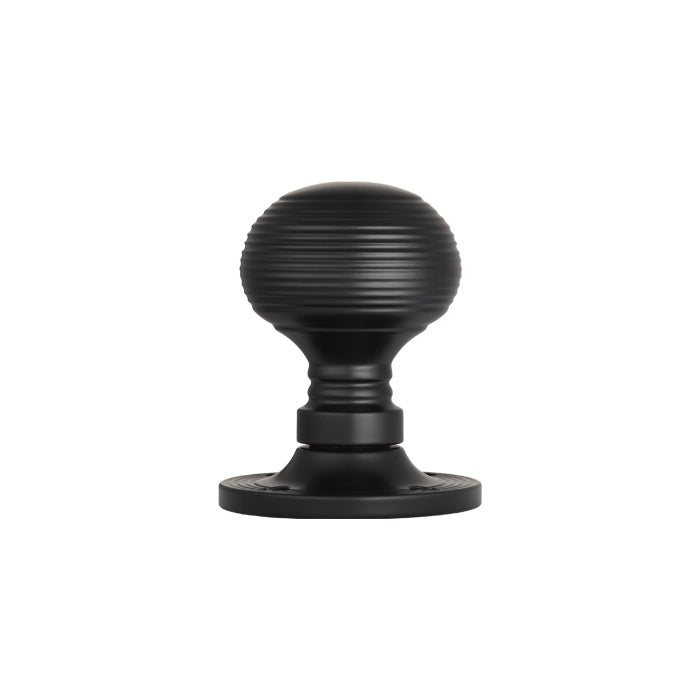 QUEEN ANNE - MORTICE KNOB NERO (MATT BLACK) - MATT BLACK - PAIR