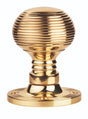 QUEEN ANNE - RIM MORTICE KNOB OTL (POLISHED BRASS) - POLISHED BRASS - 57MM - PAIR