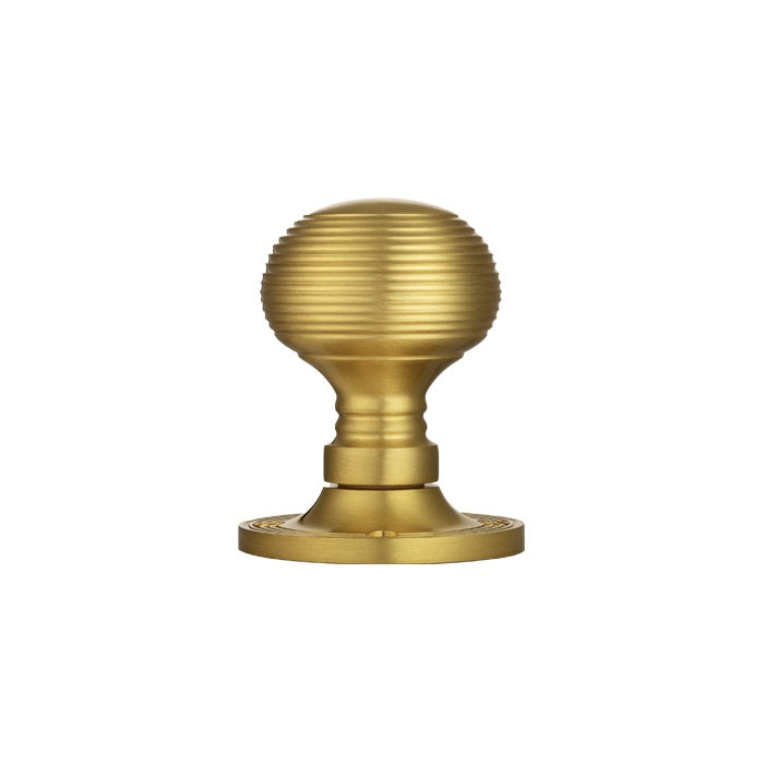 QUEEN ANNE - MORTICE KNOB OSA (SATIN BRASS) - SATIN BRASS - PAIR