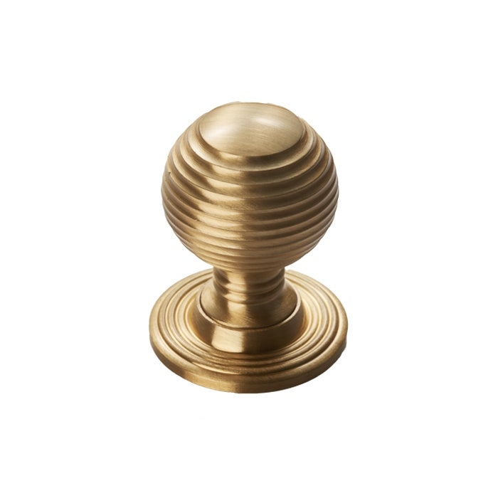 FTD QUEEN ANNE KNOB 28MM - SATIN BRASS - EACH