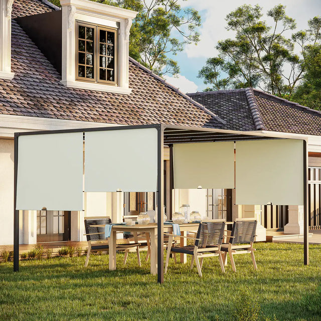 Outsunny 3 x 4m Outdoor Garden Pergola - Cream White