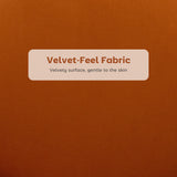 HOMCOM Set of Two Velvet-Feel Lotus Bar Stools - Orange