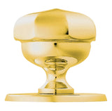 VICTORIAN - CENTRE DOOR KNOB (OCTAGONAL) - STAINLESS BRASS - 79MM rose - EACH