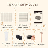 PawHut Pet Playpen DIY Small Animal Cage Metal Fence with Door, 22 Pieces, for Bunny Chinchilla Hedgehog Guinea Pig