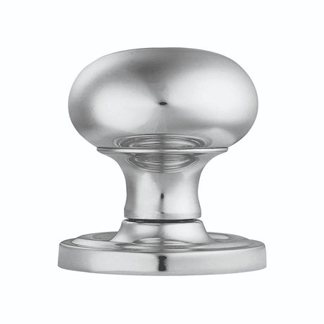 VICTORIAN - MORTICE KNOB MUSHROOM (CONCEALED FIX) CRO (POLISHED CHROME) - POLISHED CHROME - 61MM - PAIR