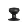 VICTORIAN - MORTICE KNOB MUSHROOM (CONCEALED FIX) NERO (MATT BLACK) - MATT BLACK - PAIR