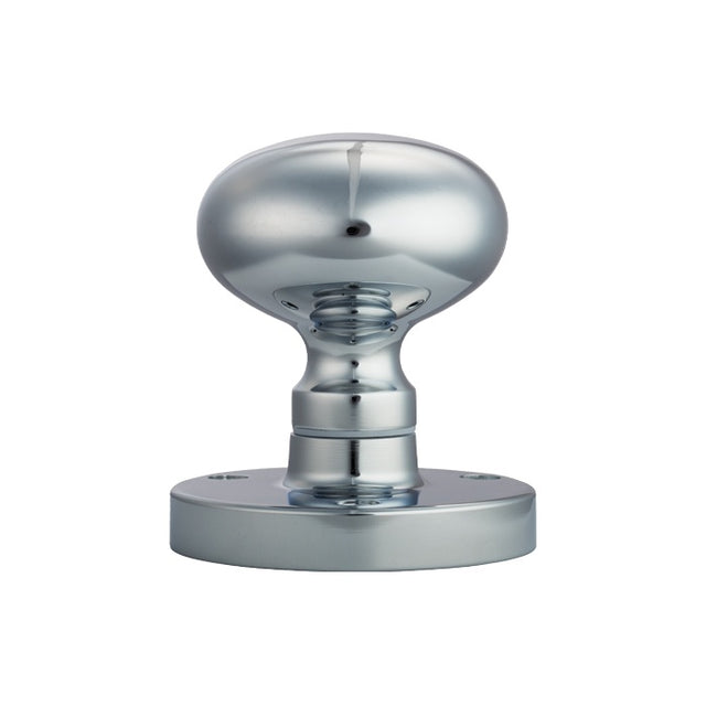 VICTORIAN - MORTICE KNOB MUSHROOM CRO (POLISHED CHROME) - POLISHED CHROME - 61MM - PAIR