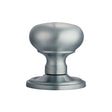 VICTORIAN - MORTICE KNOB MUSHROOM (CONCEALED FIX) CSA (SATIN CHROME) - SATIN CHROME - 61MM - PAIR