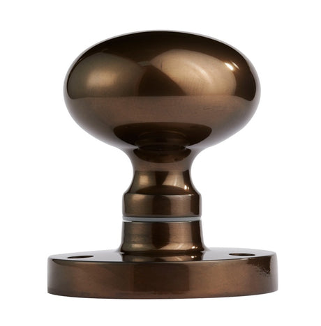 VICTORIAN MUSHROOM MORTICE KNOB BGOS (DARK BRONZE MATT) - DARK BRONZE MATT - 61MM - PAIR