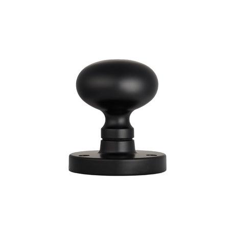 VICTORIAN - MORTICE KNOB MUSHROOM NERO (MATT BLACK) - MATT BLACK - PAIR