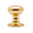 VICTORIAN - MORTICE KNOB MUSHROOM (UNSPRUNG) OTL (POLISHED BRASS) - POLISHED BRASS - 56MM - PAIR