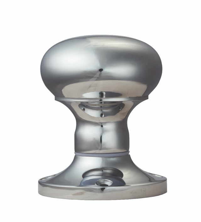 VICTORIAN - MORTICE KNOB MUSHROOM ( UNSPRUNG) CRO (POLISHED CHROME) - POLISHED CHROME - 56MM - PAIR