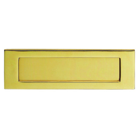 VICTORIAN - LETTER PLATE (APERTURE TO SUIT AN A4 ENVELOPE) - POLISHED BRASS - 282 x 80mm - EACH