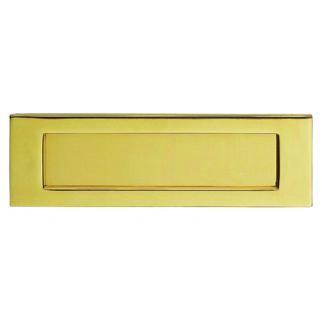 VICTORIAN - LETTER PLATE (APERTURE TO SUIT AN A4 ENVELOPE) - POLISHED BRASS - 282 x 80mm - EACH