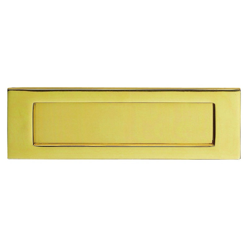 VICTORIAN - LETTER PLATE (APERTURE TO SUIT AN A4 ENVELOPE) - STAINLESS BRASS - 282 x 80mm - EACH