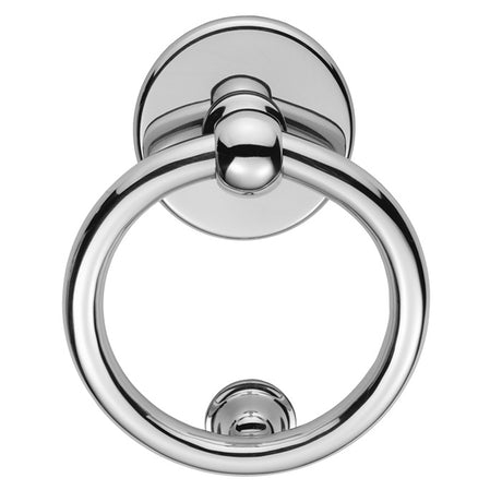 VICTORIAN - RING DOOR KNOCKER - POLISHED CHROME - 134MM - EACH