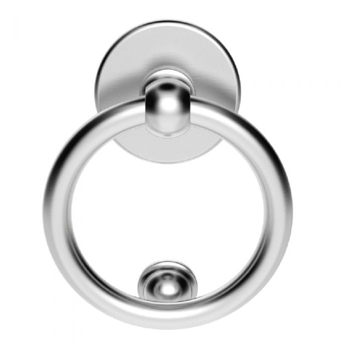 VICTORIAN - RING DOOR KNOCKER - SATIN CHROME - 134MM - EACH