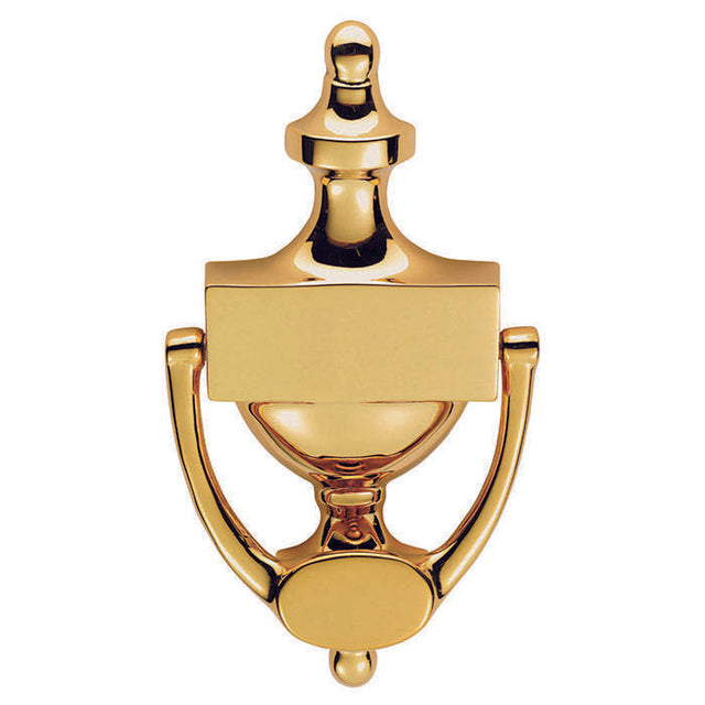 VICTORIAN - URN DOOR KNOCKER - POLISHED BRASS - 202MM - EACH