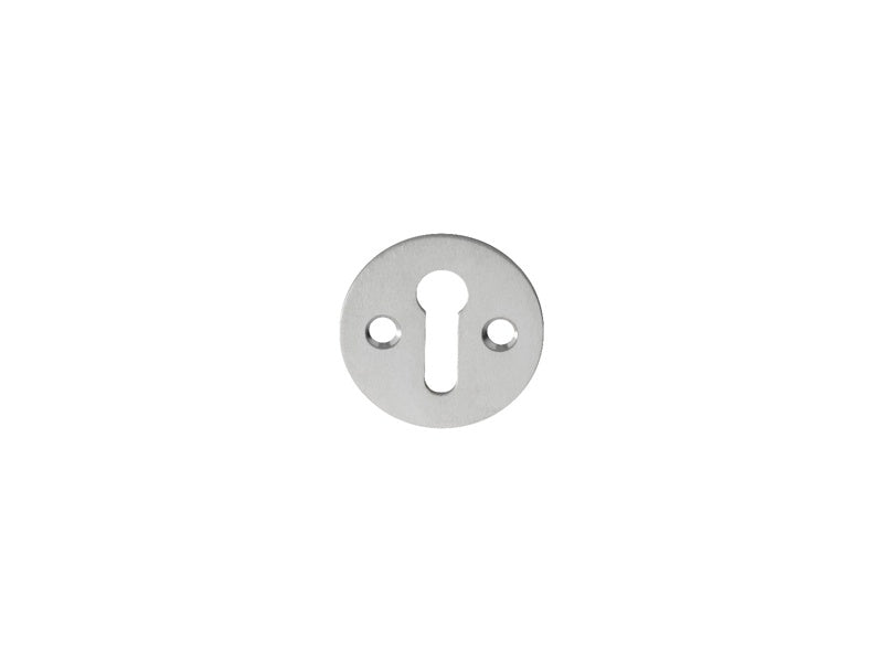 ESCUTCHEON - LOCK PROFILE VICTORIAN ROUND FACE FIX - SATIN CHROME - 32MM - EACH
