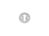 ESCUTCHEON - LOCK PROFILE VICTORIAN ROUND FACE FIX - SATIN CHROME - 32MM - EACH
