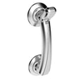 DOOR KNOCKER ON ROSE. SATIN CHROME - SATIN CHROME - 95MM C/C - EACH