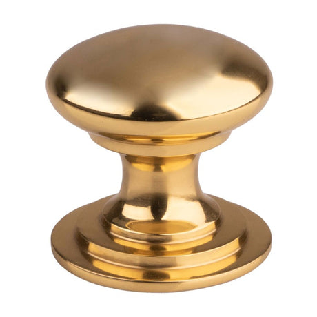 VICTORIAN CUPBOARD KNOB (ONE PIECE) 38MM - POLISHED BRASS - 38 ( 38 ) - EACH