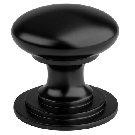 VICTORIAN CUPBOARD KNOB (ONE PIECE) 32MM - MATT BLACK - EACH