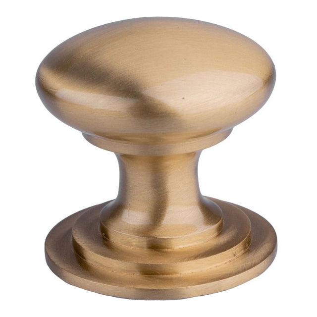 VICTORIAN CUPBOARD KNOB (ONE PIECE) 32MM - SATIN BRASS - EACH