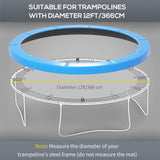 HOMCOM 12ft Trampoline Accessories Safety Pad 366cm Replacement Surround Padding Thick Foam Pads Light Blue