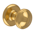 VICTORIAN - CENTRE DOOR KNOB (ROUND) - POLISHED BRASS - 79MM rose - EACH