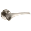 Mediterranean Marseille Lever Door Handle on Round Rose - Satin Nickel - Set